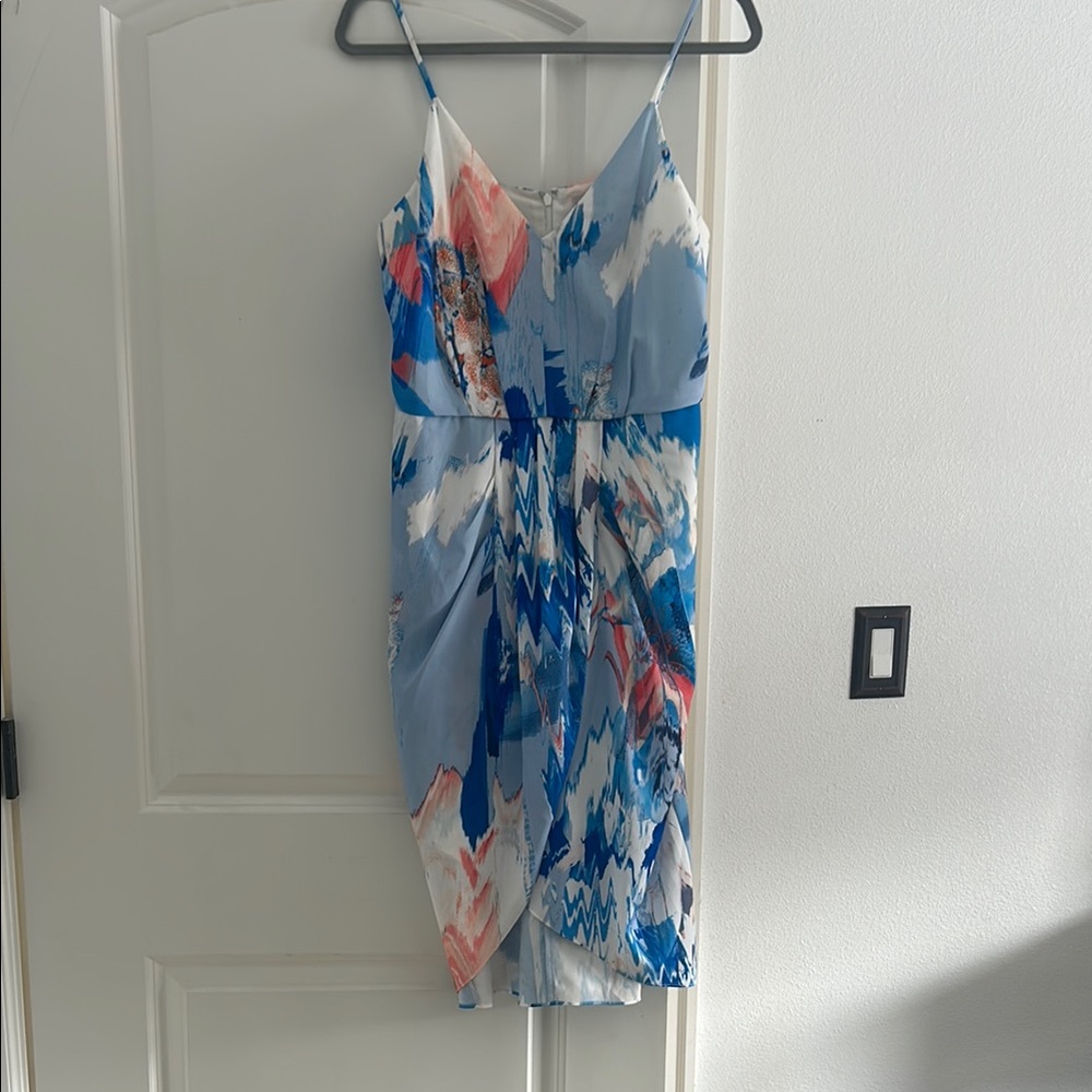 Abstract Print Spaghetti Strap Dress sz 8